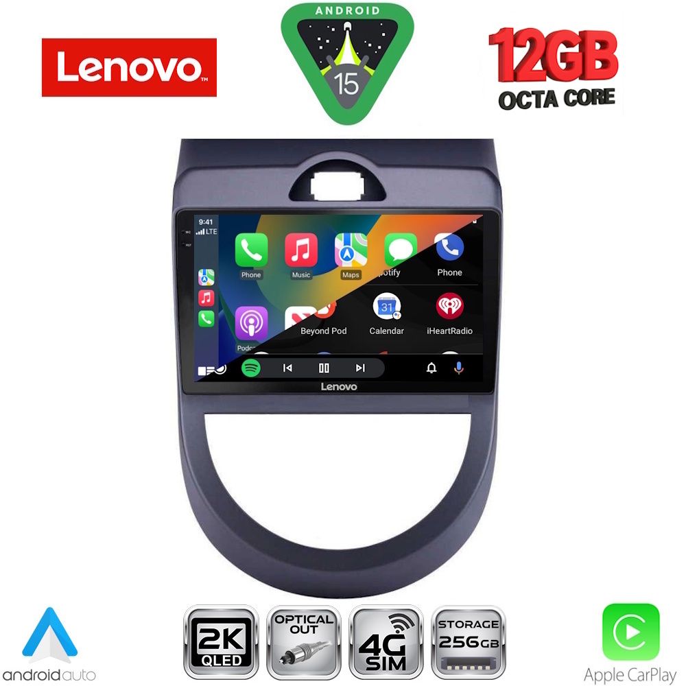 LENOVO SSZ 12320_CPA (9inc) MULTIMEDIA TABLET for KIA SOUL mod. 2008-2013 - LENOVO SSZ 12320_CPA