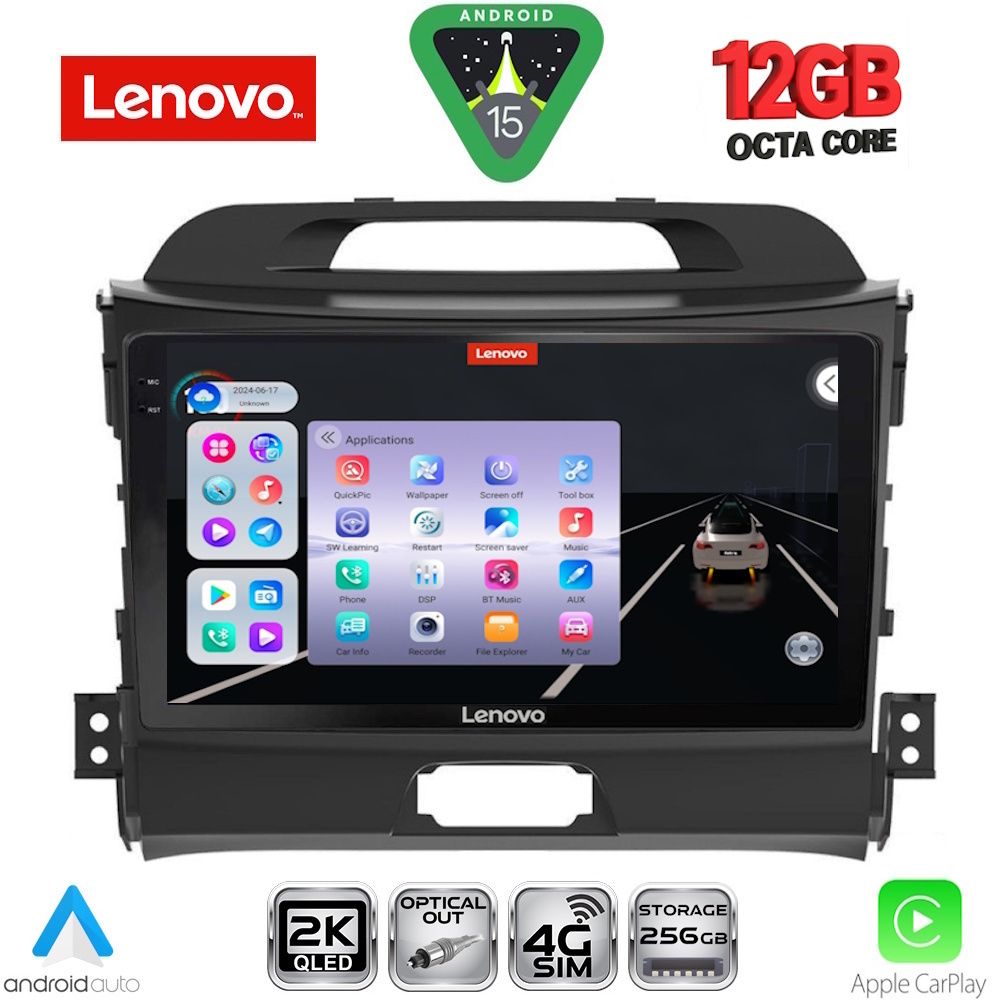 LENOVO SSZ 12325_CPA (9inc) MULTIMEDIA TABLET for KIA SPORTAGE mod. 2010-2015