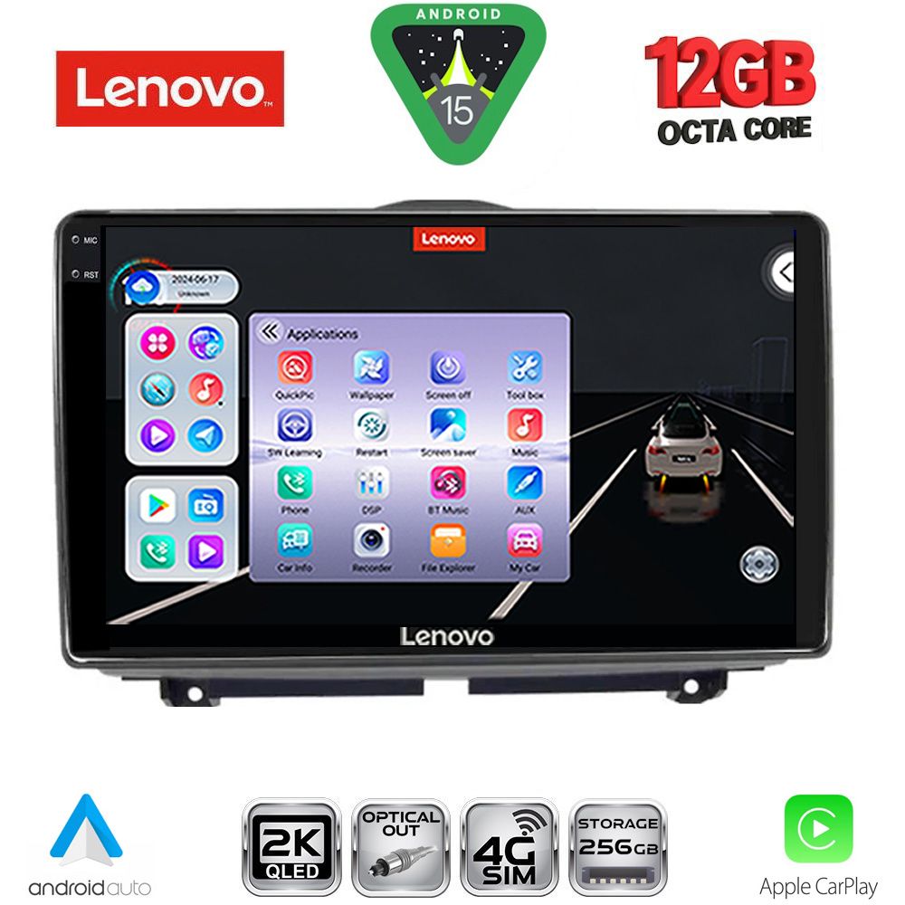 Οθόνη Lada Granta 2012 - 2026 με CarPlay, Android Auto, GPS, Bluetooth – LENOVO SSZ 12338_CPA (9inc)
