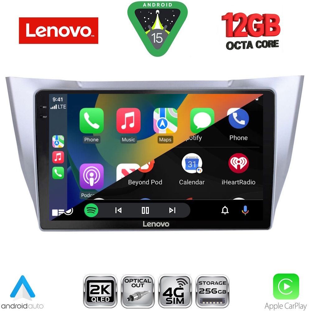 LENOVO SSZ 12345SL_CPA (10inc) MULTIMEDIA TABLET for LEXUS RX 300 – 400 mod. 2003-2008 - LENOVO SSZ 12345SL_CPA