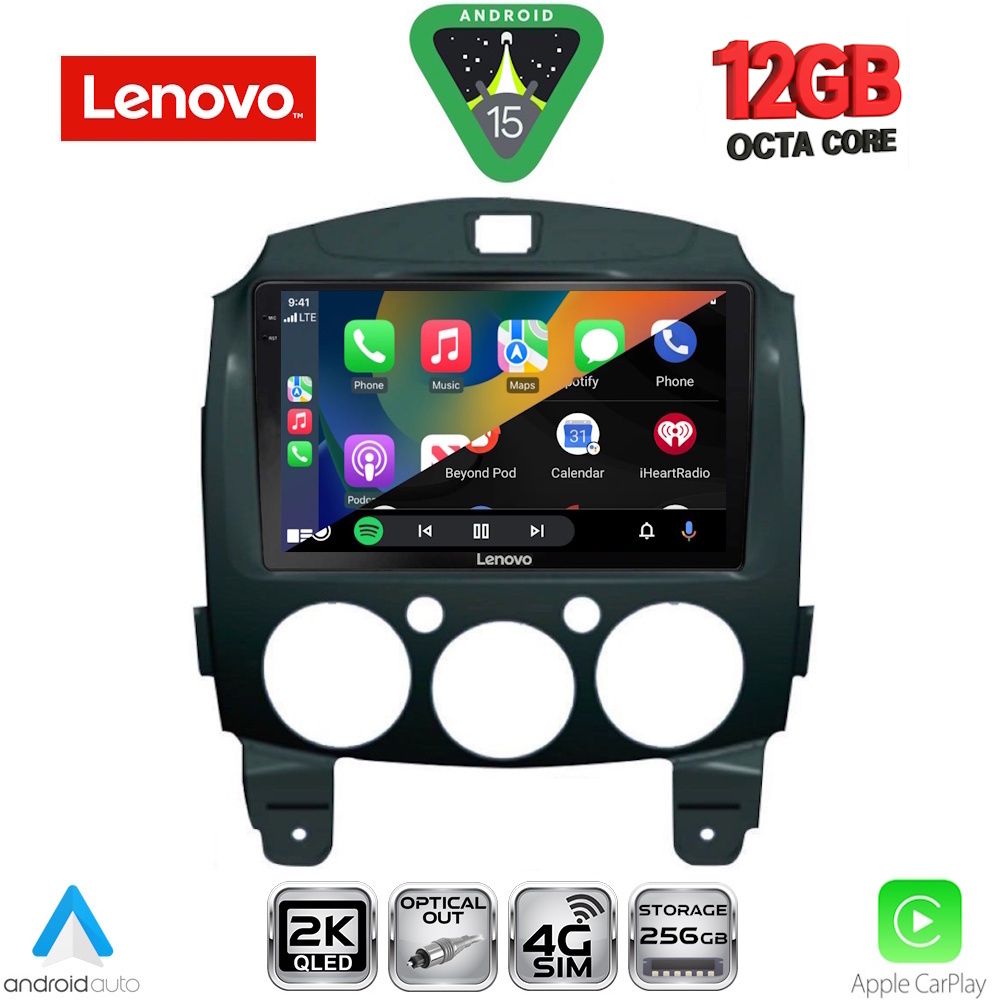 LENOVO SSZ 12361_CPA (9inc) MULTIMEDIA TABLET for MAZDA 2  mod. 2007-2014 - LENOVO SSZ 12361_CPA