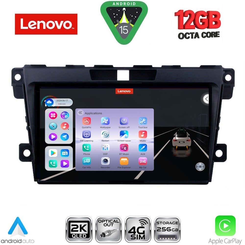LENOVO SSZ 12389_CPA (9inc) MULTIMEDIA TABLET for MAZDA CX7  mod. 2006-2012 - LENOVO SSZ 12389_CPA