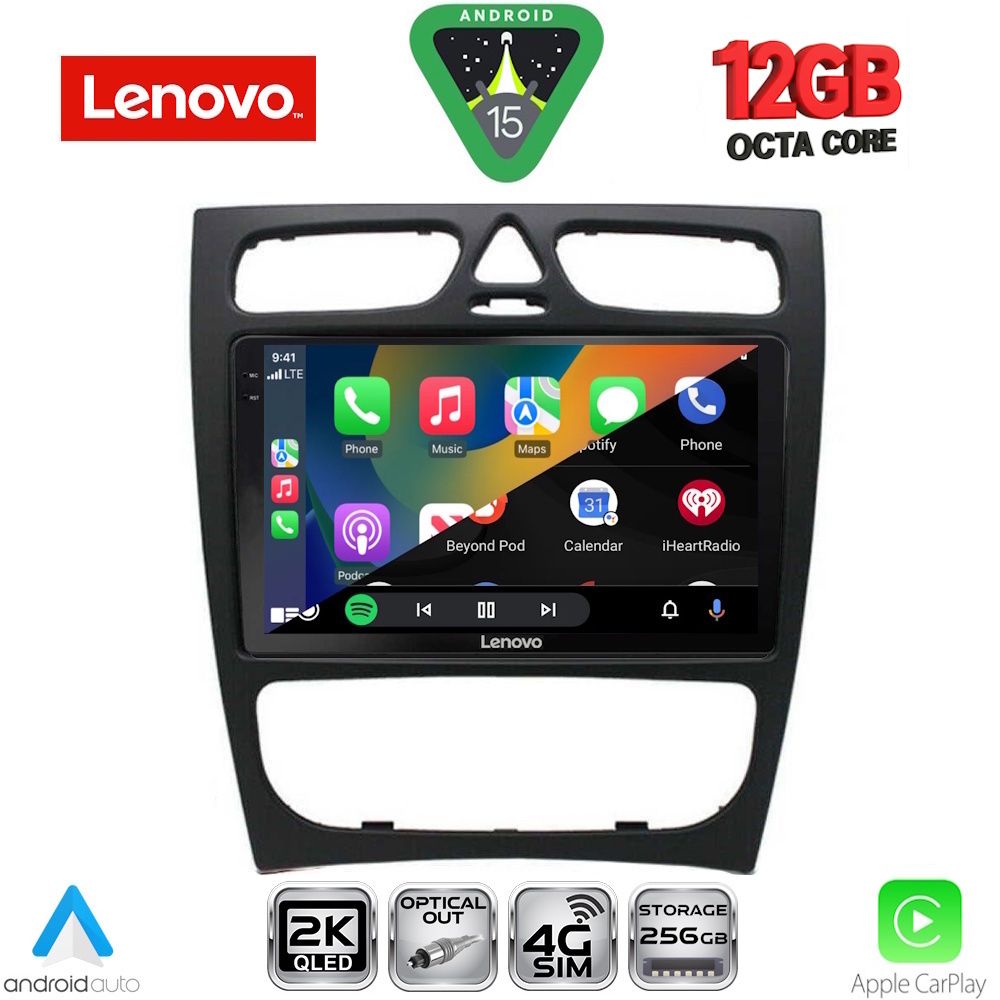 LENOVO SSZ 12402_CPA (9inc) MULTIMEDIA TABLET for MERCEDES C (W203) mod. 1999-2004 - LENOVO SSZ 12402_CPA