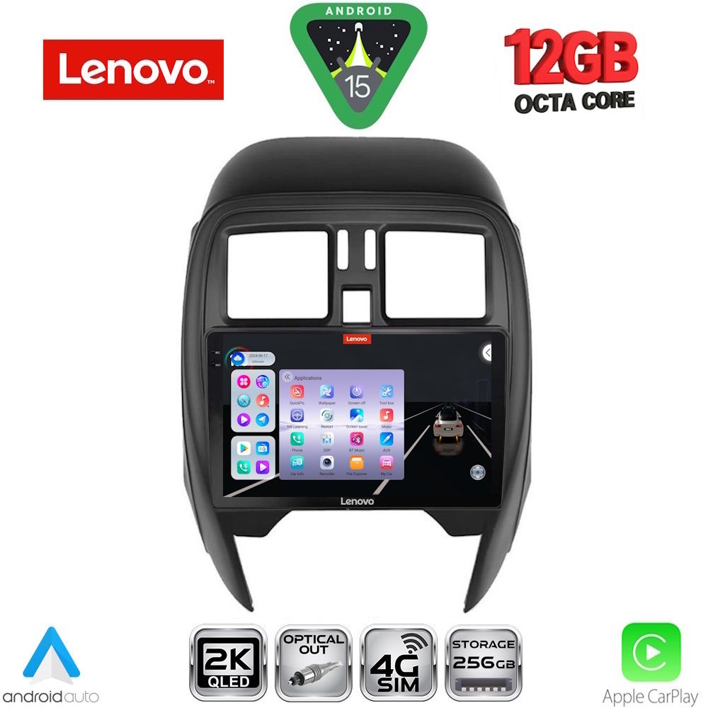 LENOVO SSZ 12451_CPA (SQUARE) (9inc) MULTIMEDIA TABLET for NISSAN MICRA mod. 2014-2017 - LENOVO SSZ 12451SQ_CPA