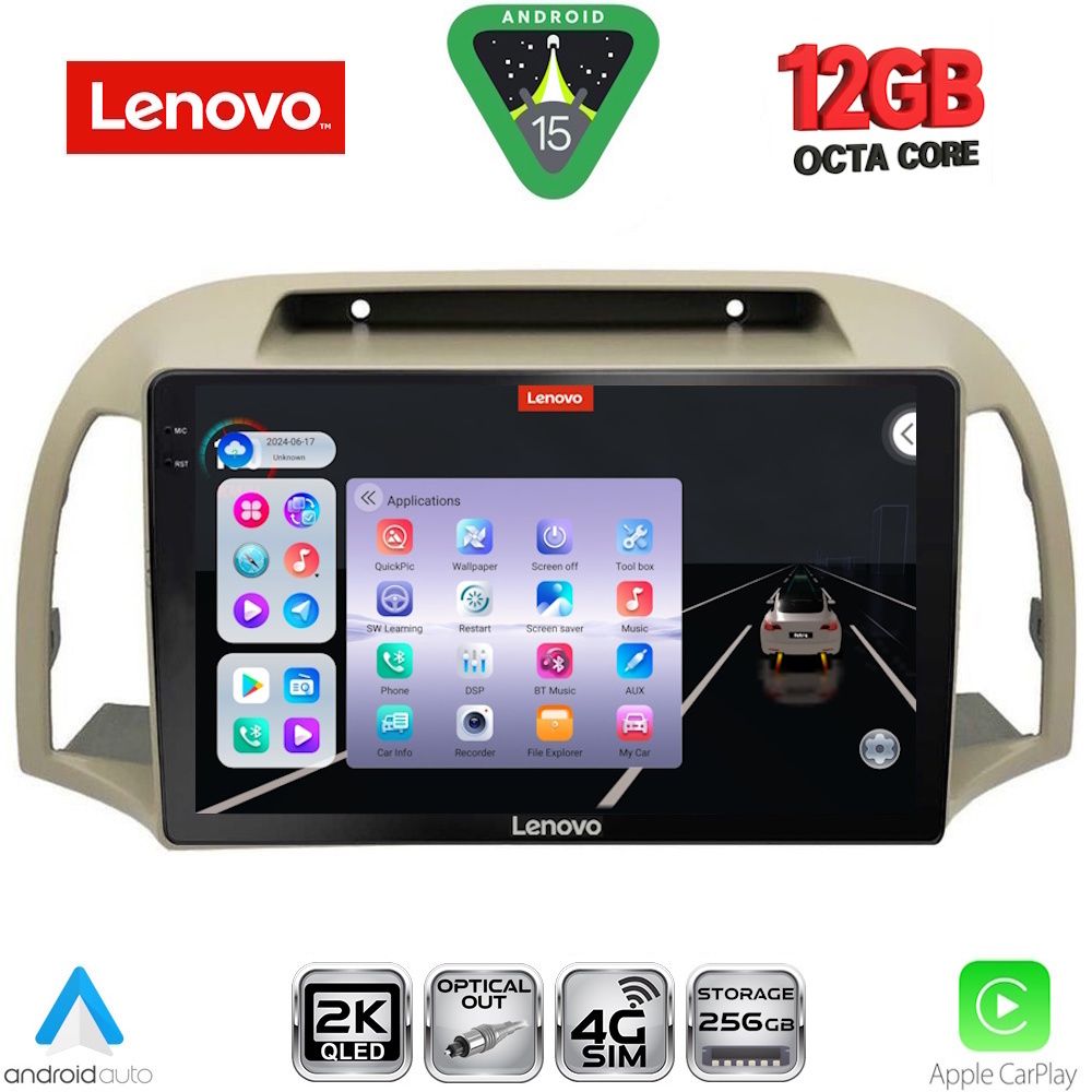 LENOVO SSZ 12457BG_CPA (9inc) MULTIMEDIA TABLET for NISSAN MICRA K12 mod. 2002-2010 (BEIGE) - LENOVO SSZ 12457_CPA