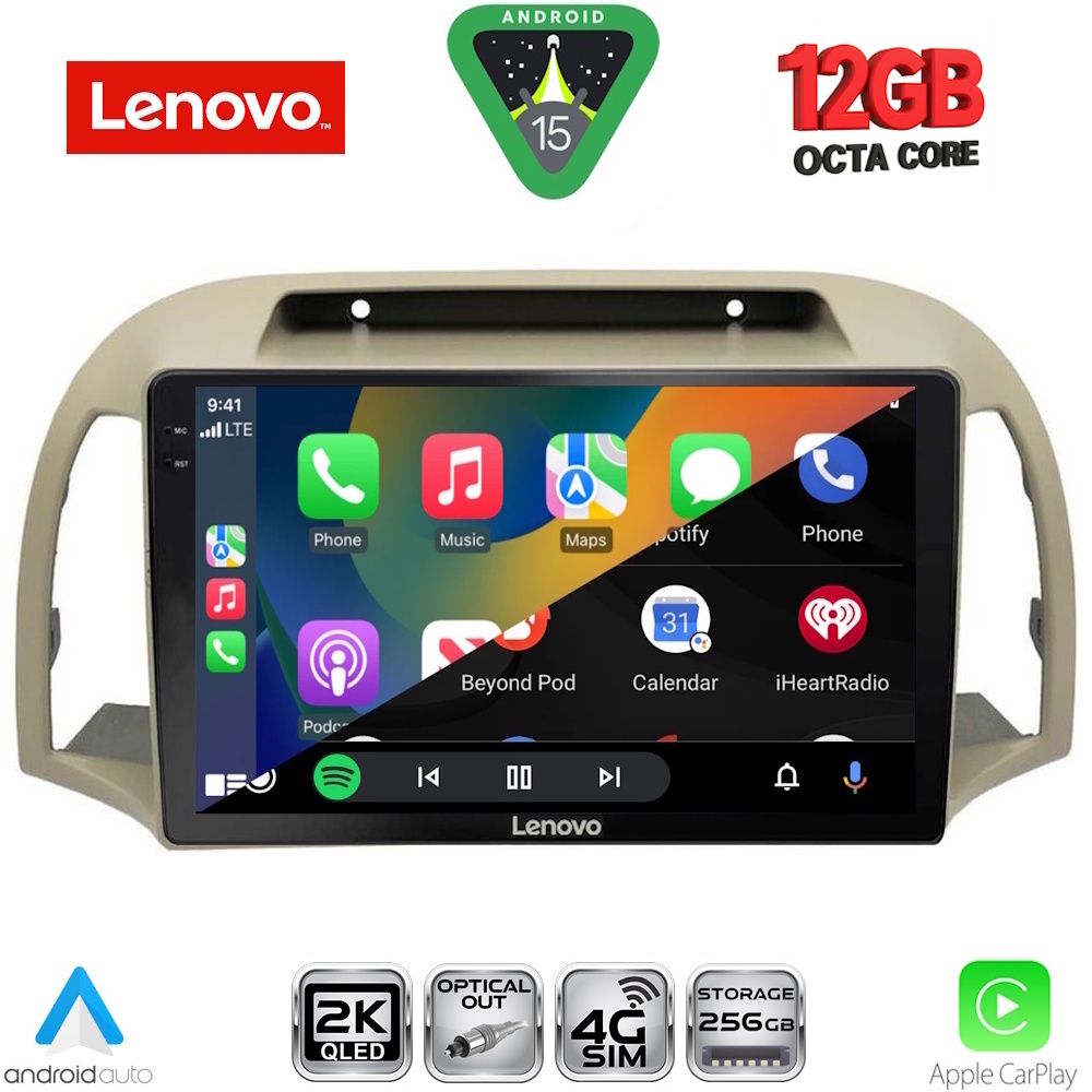 LENOVO SSZ 12457BG_CPA (9inc) MULTIMEDIA TABLET for NISSAN MICRA K12 mod. 2002-2010 (BEIGE) - LENOVO SSZ 12457_CPA