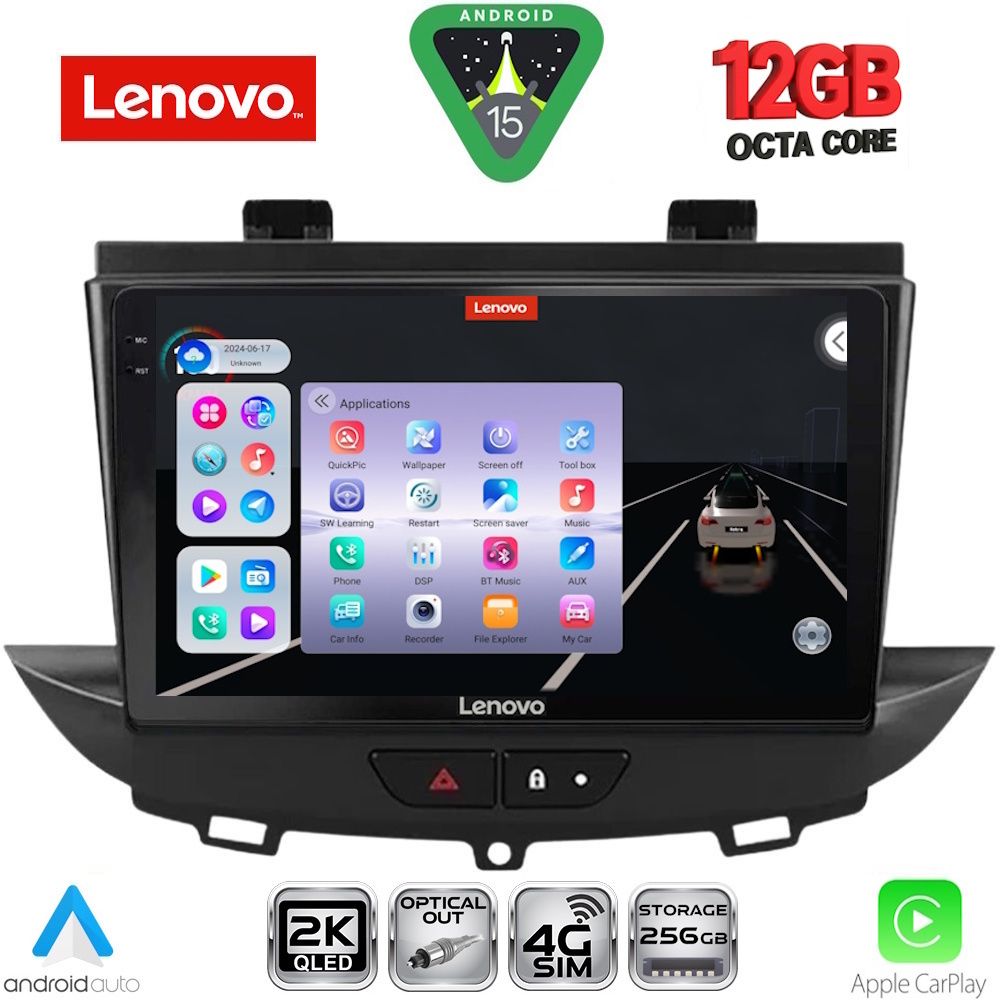 LENOVO SSZ 12490_CPA (9inc) MULTIMEDIA TABLET for OPEL CROSSLAND – GRANDLAND mod. 2017-2025