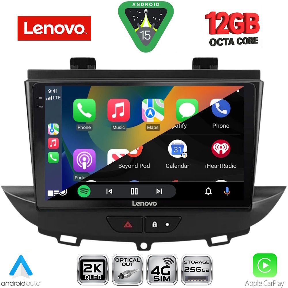 LENOVO SSZ 12490_CPA (9inc) MULTIMEDIA TABLET for OPEL CROSSLAND – GRANDLAND mod. 2017-2025