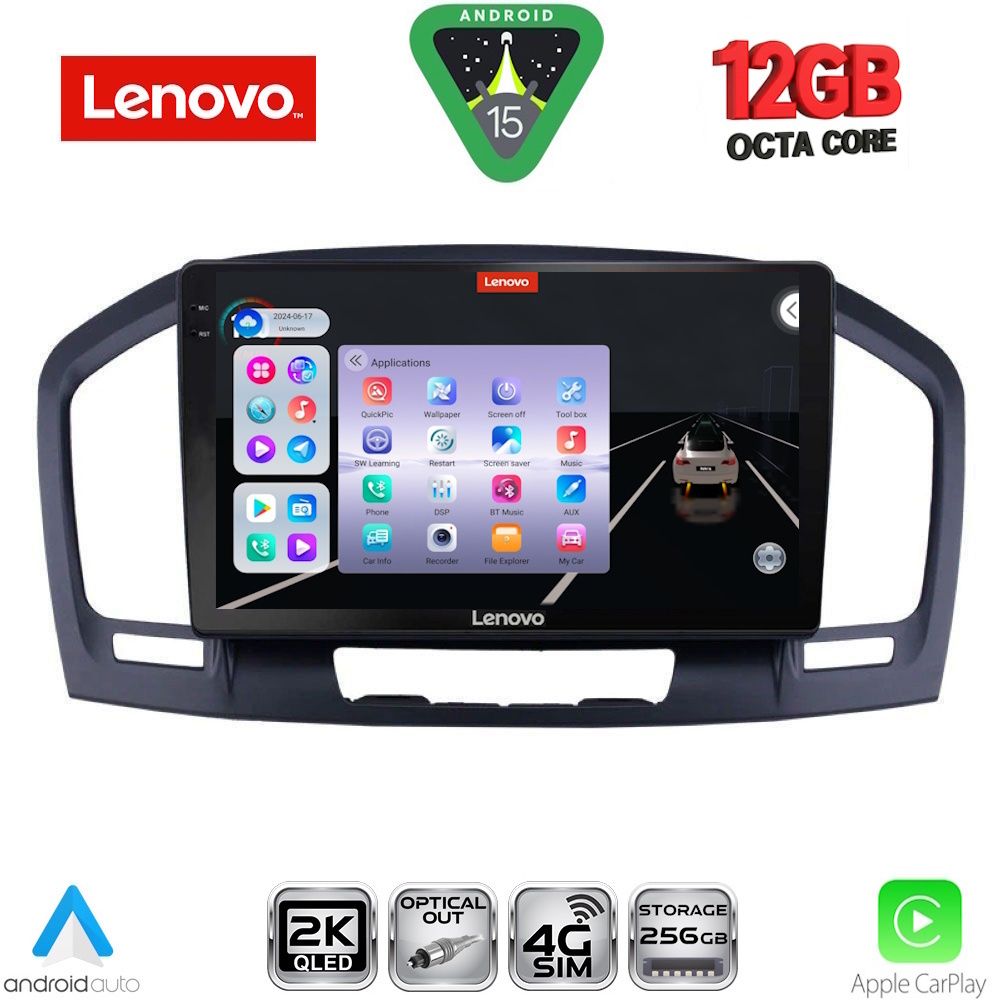 LENOVO SSZ 12491BL_CPA (9inc) MULTIMEDIA TABLET for OPEL INSIGNIA mod.2008-2013 (BLACK) - LENOVO SSZ 12491BL_CPA