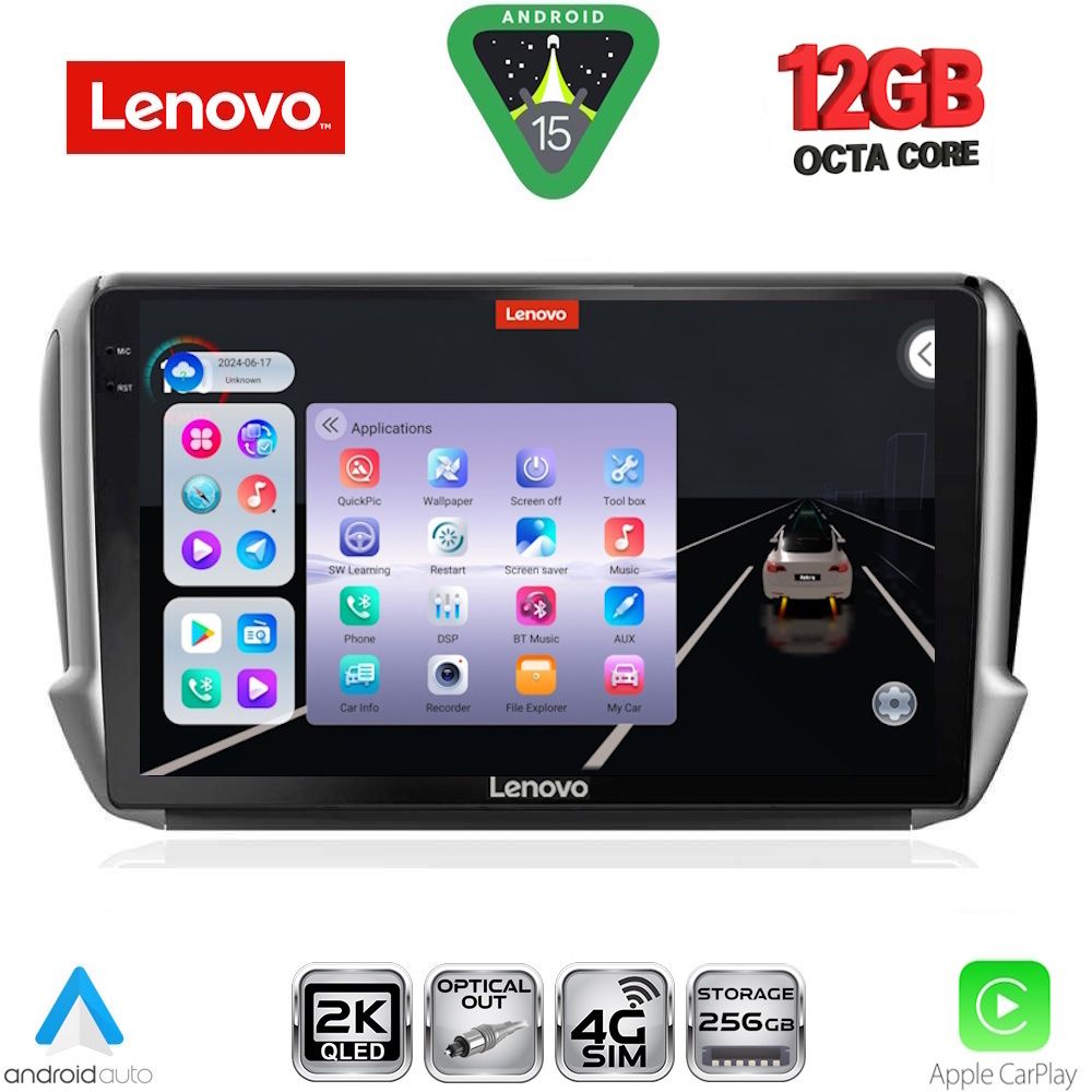 LENOVO SSZ 12508_CPA (10inc) MULTIMEDIA TABLET for PEUGEOT 208-2008 mod. 2012-2021 - LENOVO SSZ 12508_CPA