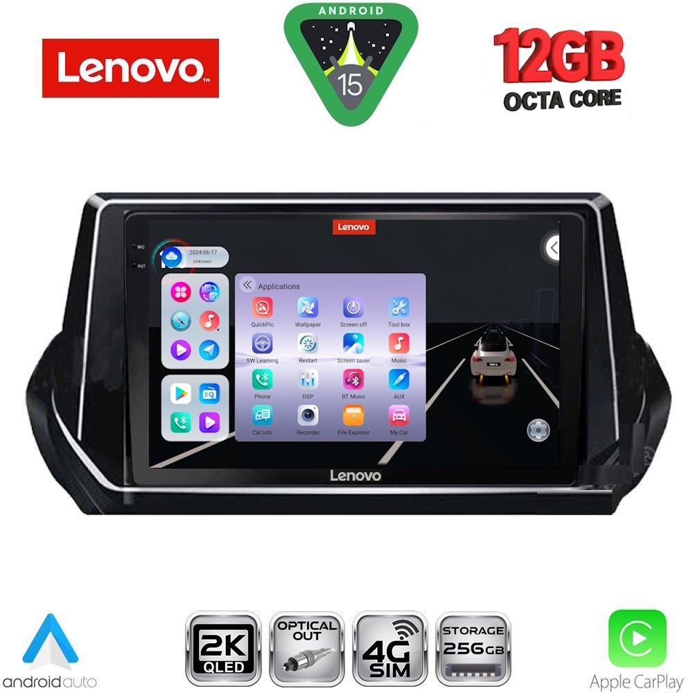 LENOVO SSZ 12509_CPA (9inc) MULTIMEDIA TABLET for PEUGEOT 208 - 2008 mod. 2021> - LENOVO SSZ 12509_CPA