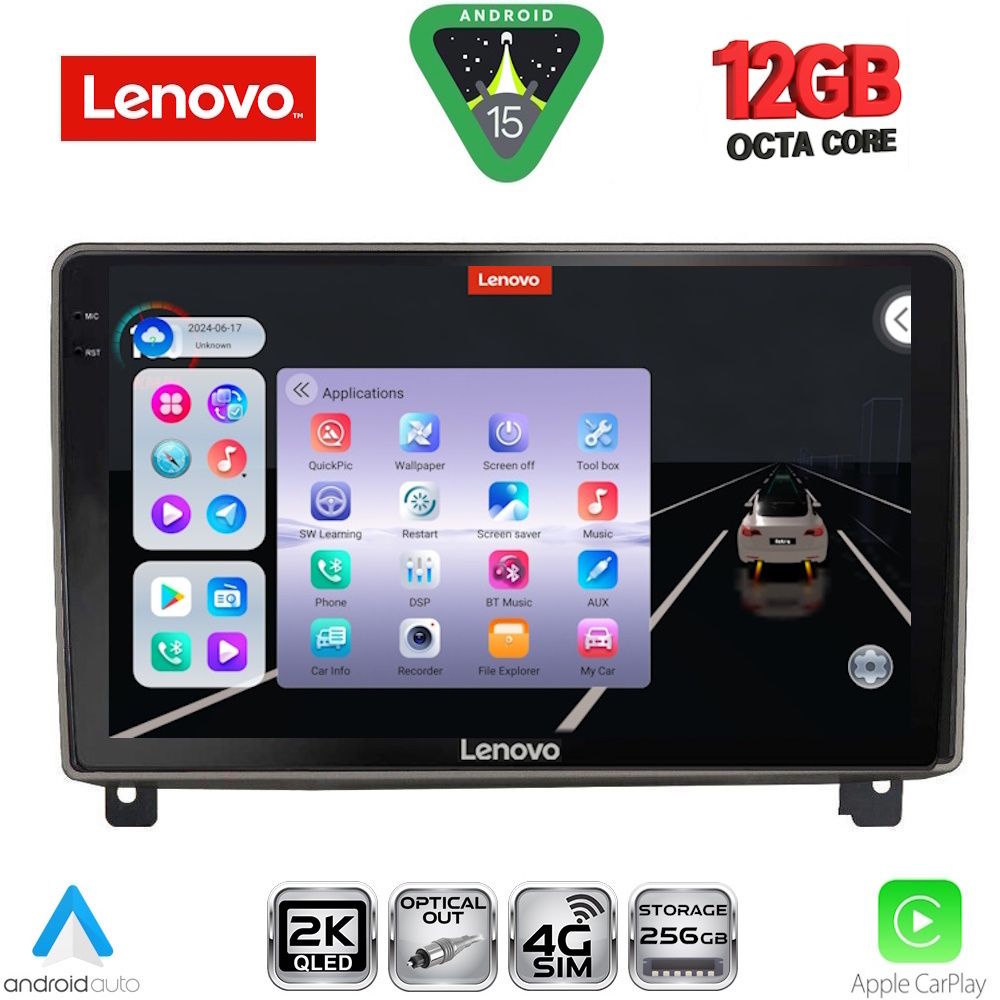 LENOVO SSZ 12517_CPA (9inc) MULTIMEDIA TABLET for PEUGEOT 407 mod. 2004-2011 - LENOVO SSZ 12517_CPA