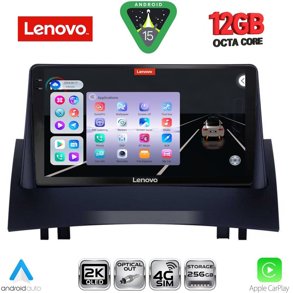 LENOVO SSZ 12555_CPA (9inc) MULTIMEDIA TABLET for RENAULT MEGANE 2 mod. 2002-2008 - LENOVO SSZ 12555_CPA
