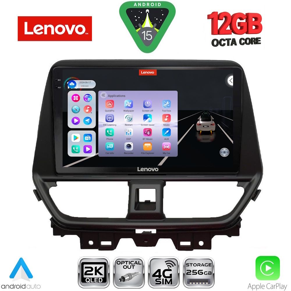 Οθόνη Suzuki Baleno 2022 – 2026 με CarPlay, Android Auto, GPS, Bluetooth – LENOVO SSZ 12673_CPA (9inc)