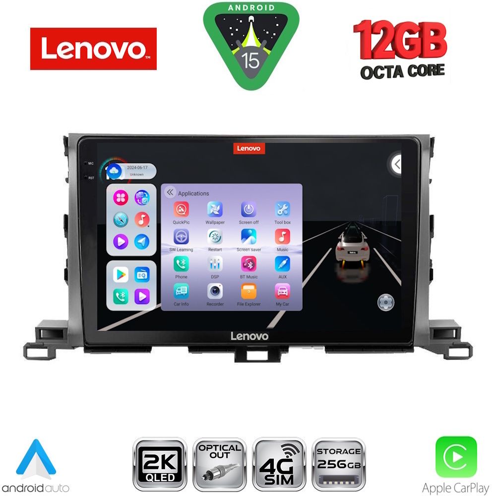LENOVO SSZ 12700_CPA (10inc) MULTIMEDIA TABLET for TOYOTA HIGHLANDER mod. 2014-2019 - LENOVO SSZ 12700_CPA