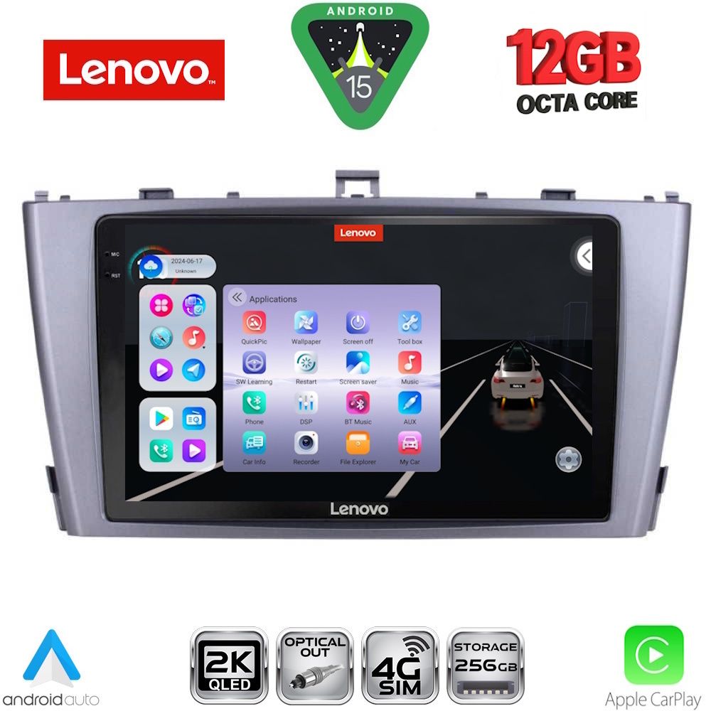 LENOVO SSZ 12705SL_CPA (9inc) MULTIMEDIA TABLET for TOYOTA AVENSIS (T27) mod. 2009-2015 (SILVER) - LENOVO SSZ 12705_CPA