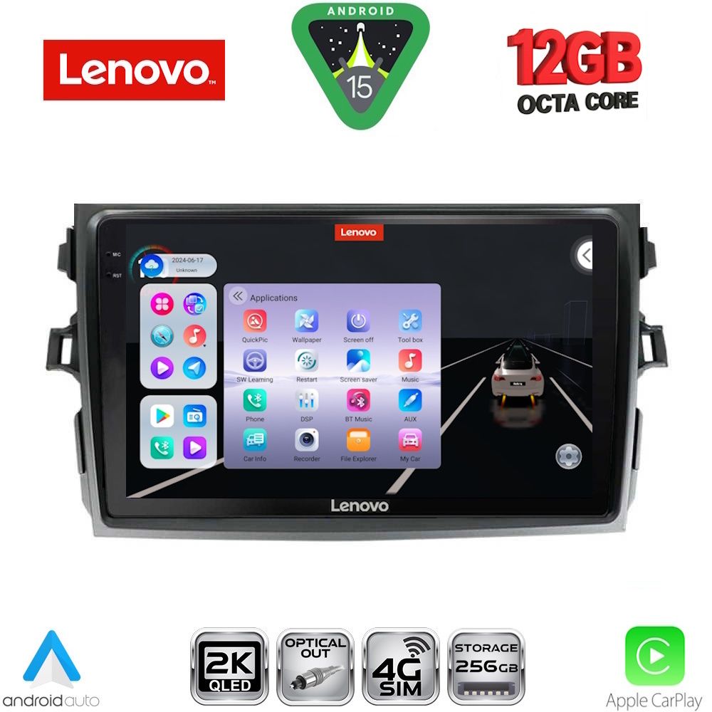LENOVO SSZ 12713_CPA (9inc) MULTIMEDIA TABLET for TOYOTA COROLLA 4D mod. 2006-2012 - LENOVO SSZ 12713_CPA