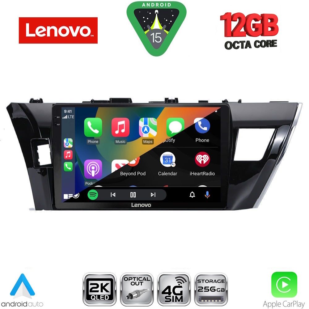 LENOVO SSZ 12714_CPA (10inc) MULTIMEDIA TABLET for TOYOTA COROLLA mod. 2013-2016 - LENOVO SSZ 12714_CPA