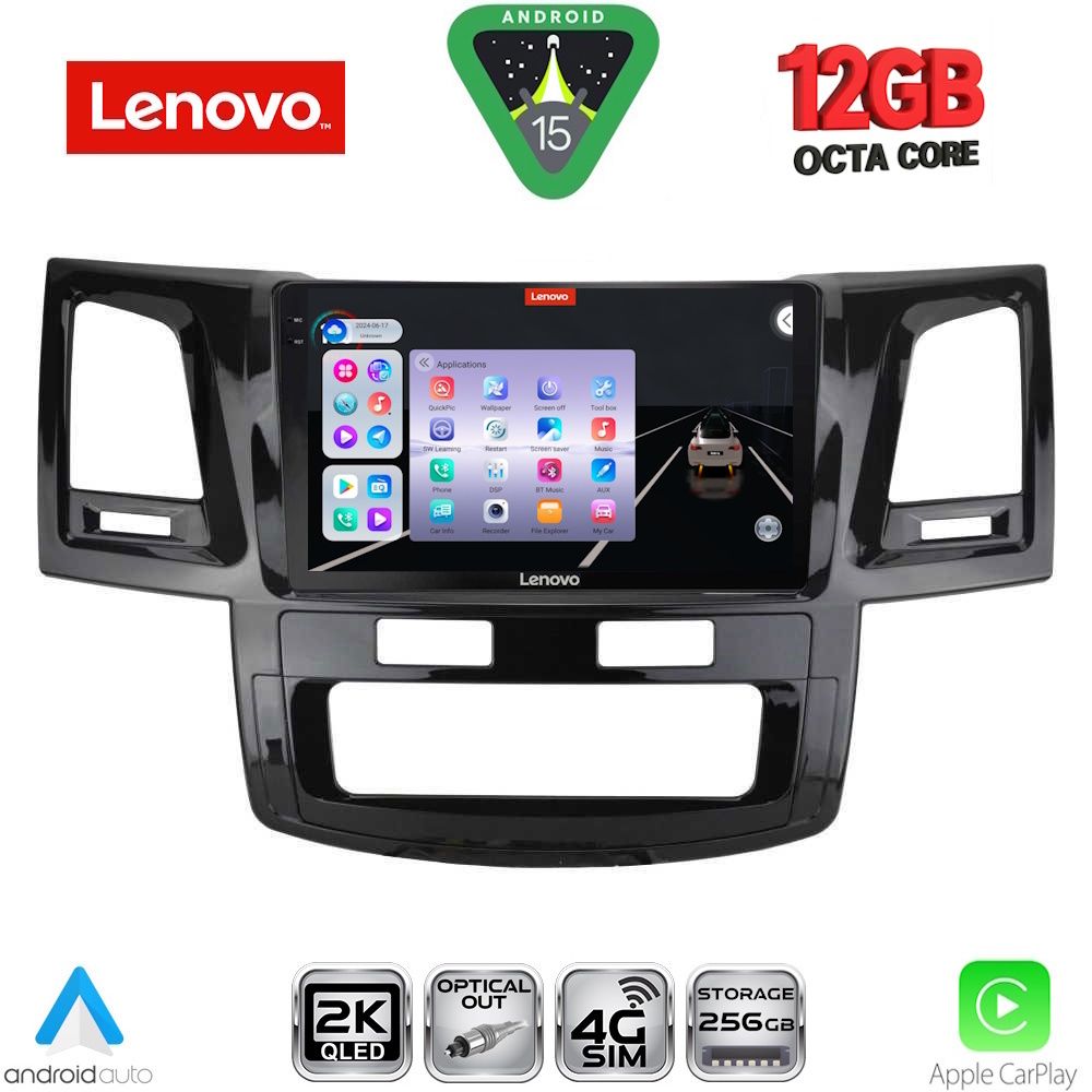 LENOVO SSZ 12720_CPA (9inc) MULTIMEDIA TABLET for TOYOTA HILUX mod. 2005-2016 - LENOVO SSZ 12720_CPA