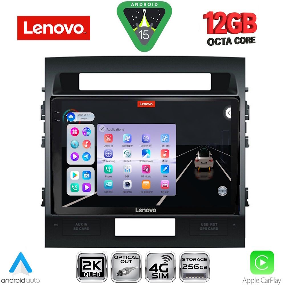 LENOVO SSZ 12724_CPA (10inc) MULTIMEDIA TABLET for TOYOTA LAND CRUISER mod. 2008-2015