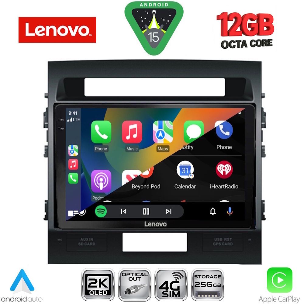 LENOVO SSZ 12724_CPA (10inc) MULTIMEDIA TABLET for TOYOTA LAND CRUISER mod. 2008-2015
