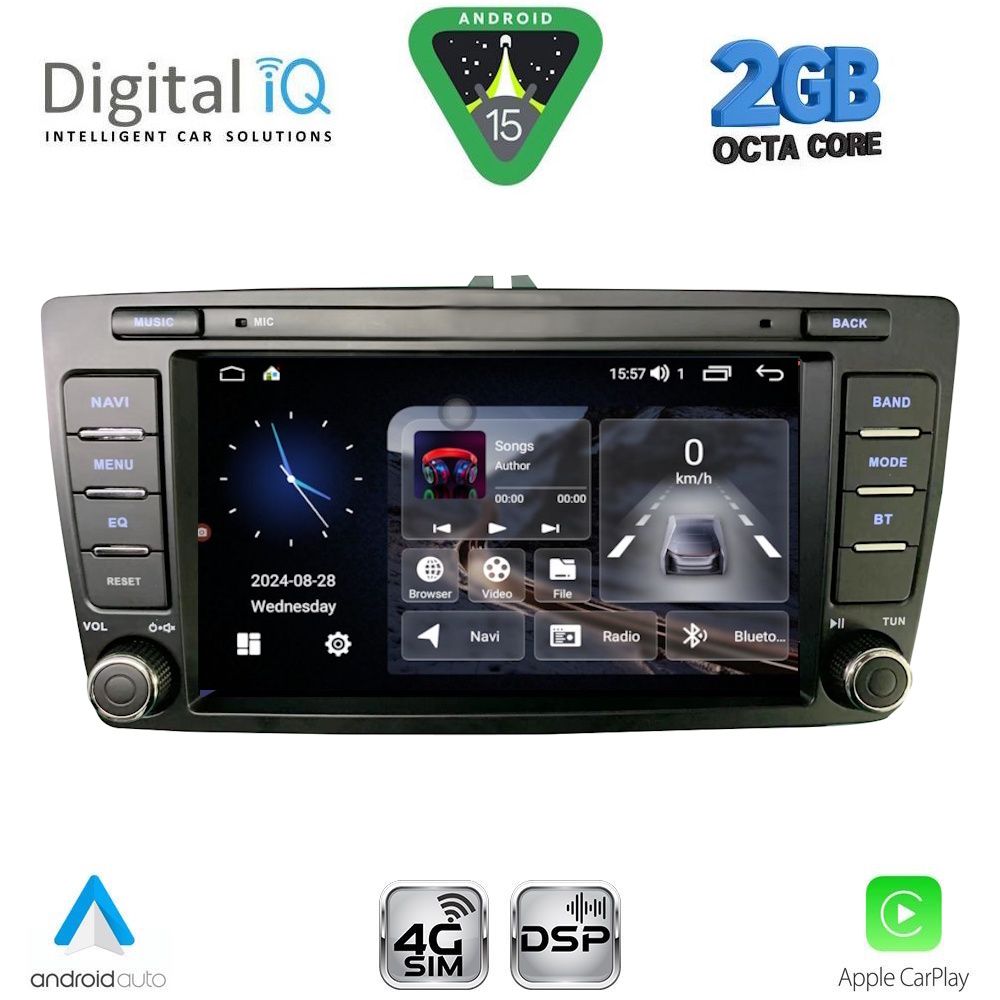 DIGITAL IQ BLF 305_CPA (8” DECK) MULTIMEDIA SYSTEM for SKODA OCTAVIA mod. 2005-2012 - DIGITAL IQ BLF 305_CPA
