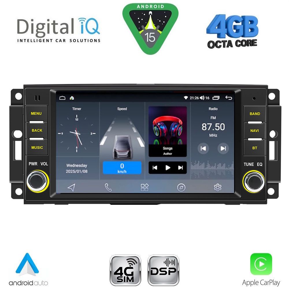 DIGITAL IQ BLG 424_CPA (7” DECK) MULTIMEDIA SYSTEM for JEEP ALL mod. 2005-2018 - DIGITAL IQ BLG 424_CPA