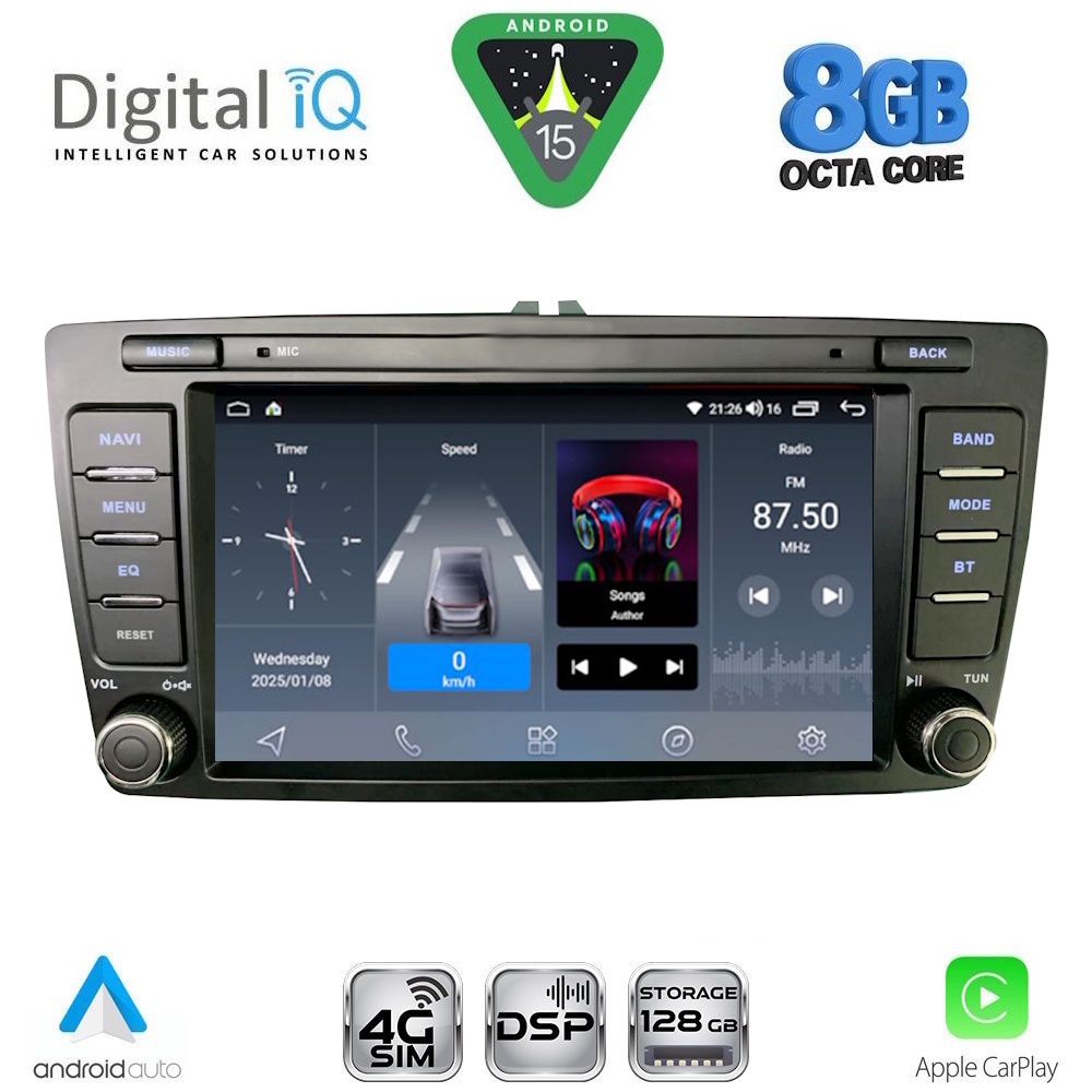 DIGITAL IQ BLD 005_CPA (8" DECK) MULTIMEDIA for SKODA OCTAVIA mod. 2005-2012 - Image 12