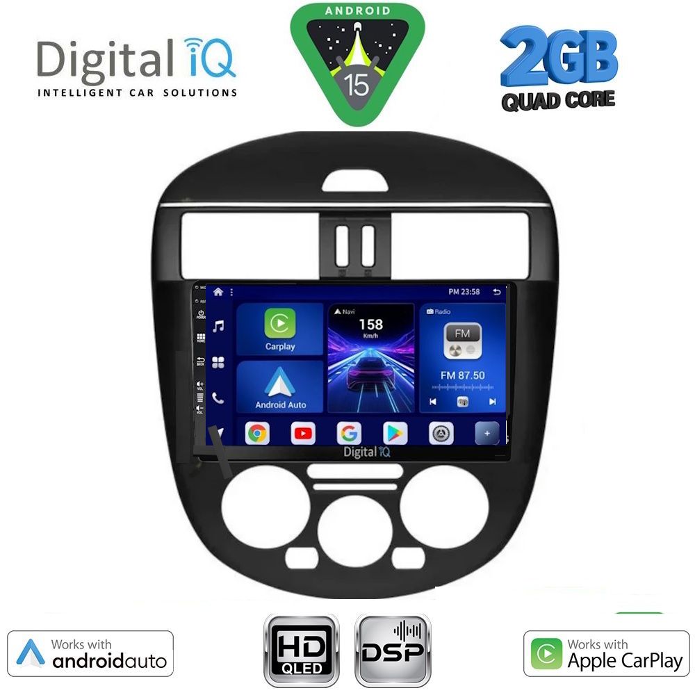 DIGITAL IQ BXC 3465AC_CPAA (9inc) MULTIMEDIA TABLET for NISSAN TIIDA mod. 2013-2023 with A/C - DIGITAL IQ BXC 3465AC_CPAA