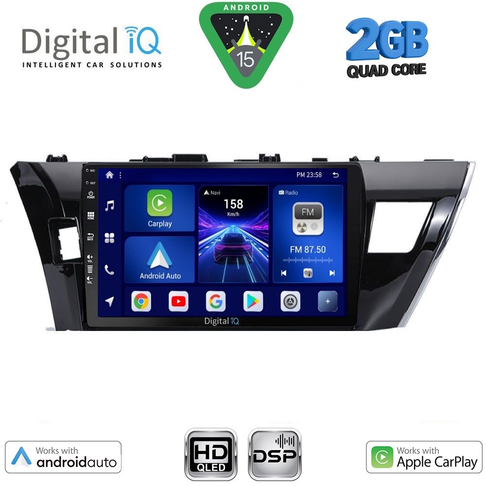 DIGITAL IQ BXC 3714SM_CPAA (10inc) MULTIMEDIA TABLET for TOYOTA COROLLA mod. 2013-2016 - DIGITAL IQ BXC 3714SM_CPAA
