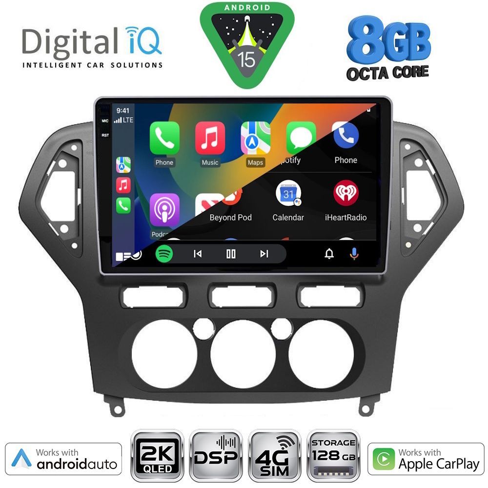 DIGITAL IQ BXF 11162_CPAA A/C (10inc) MULTIMEDIA TABLET for FORD MONDEO mod. 2007-2011 - DIGITAL IQ BXF 11162_CPAA AC