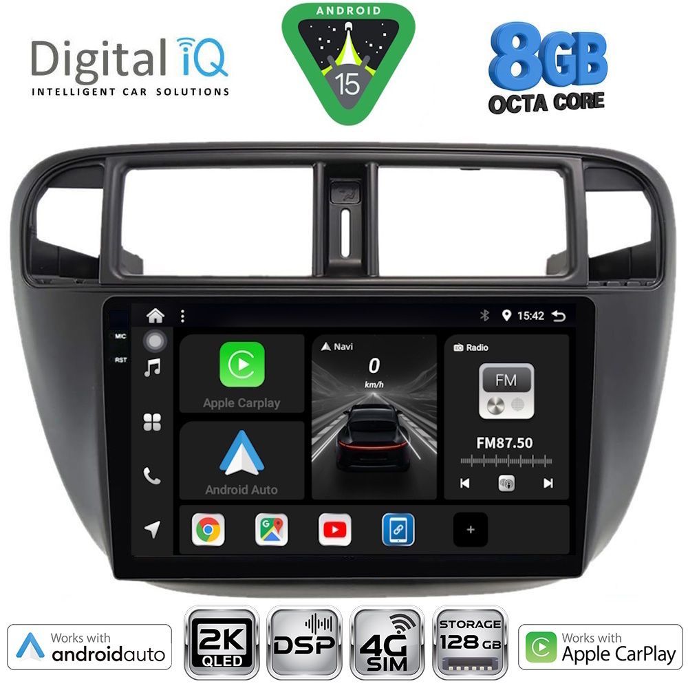DIGITAL IQ BXF 11186_CPAA A/C (9inc) MULTIMEDIA TABLET for HONDA CIVIC mod. 1995-2001 - DIGITAL IQ BXF 11186_CPAA AC