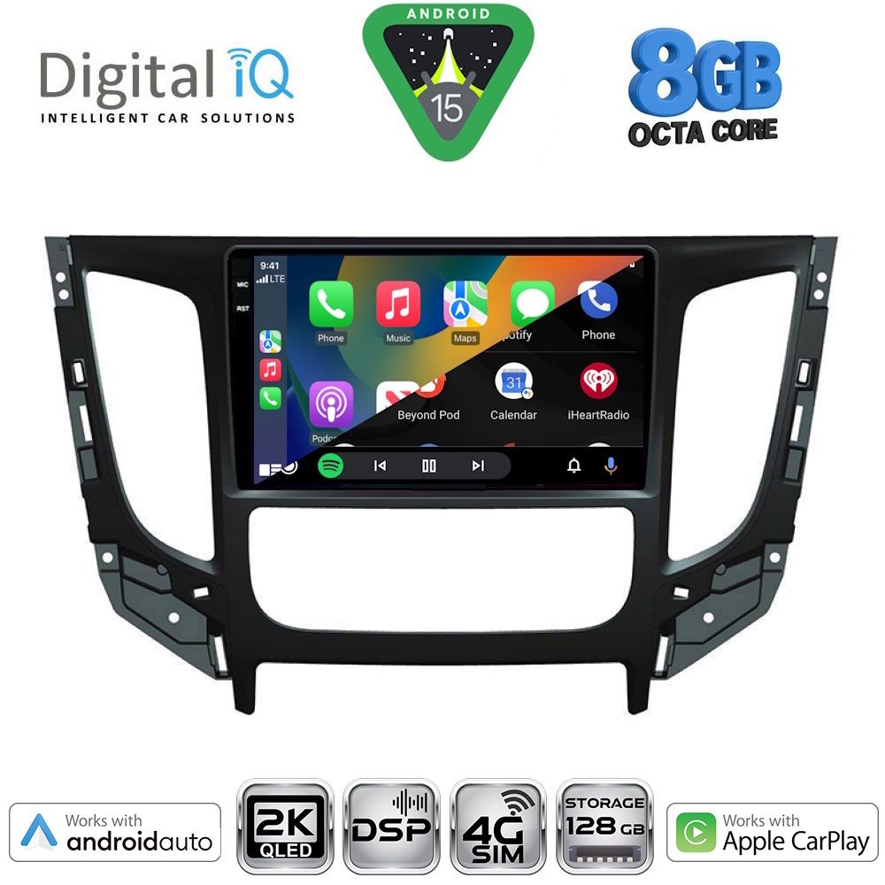 DIGITAL IQ BXF 11437_CPAA CLIMA (9inc) MULTIMEDIA TABLET for MITSUBISHI L200 mod. 2015-2019 - DIGITAL IQ BXF 11437_CPAA CL
