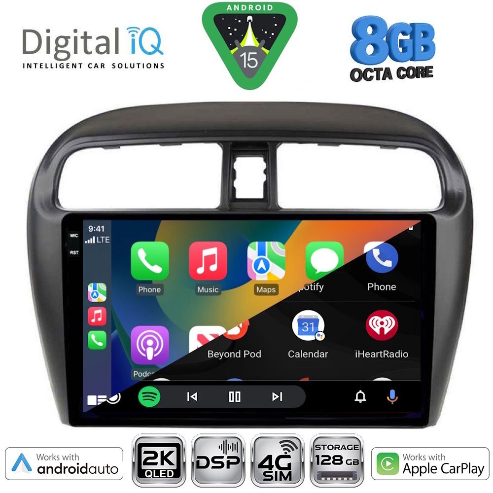 DIGITAL IQ BXF 11448_CPAA (9inc) MULTIMEDIA TABLET for MITSUBISHI SPACESTAR mod. 2013-2020