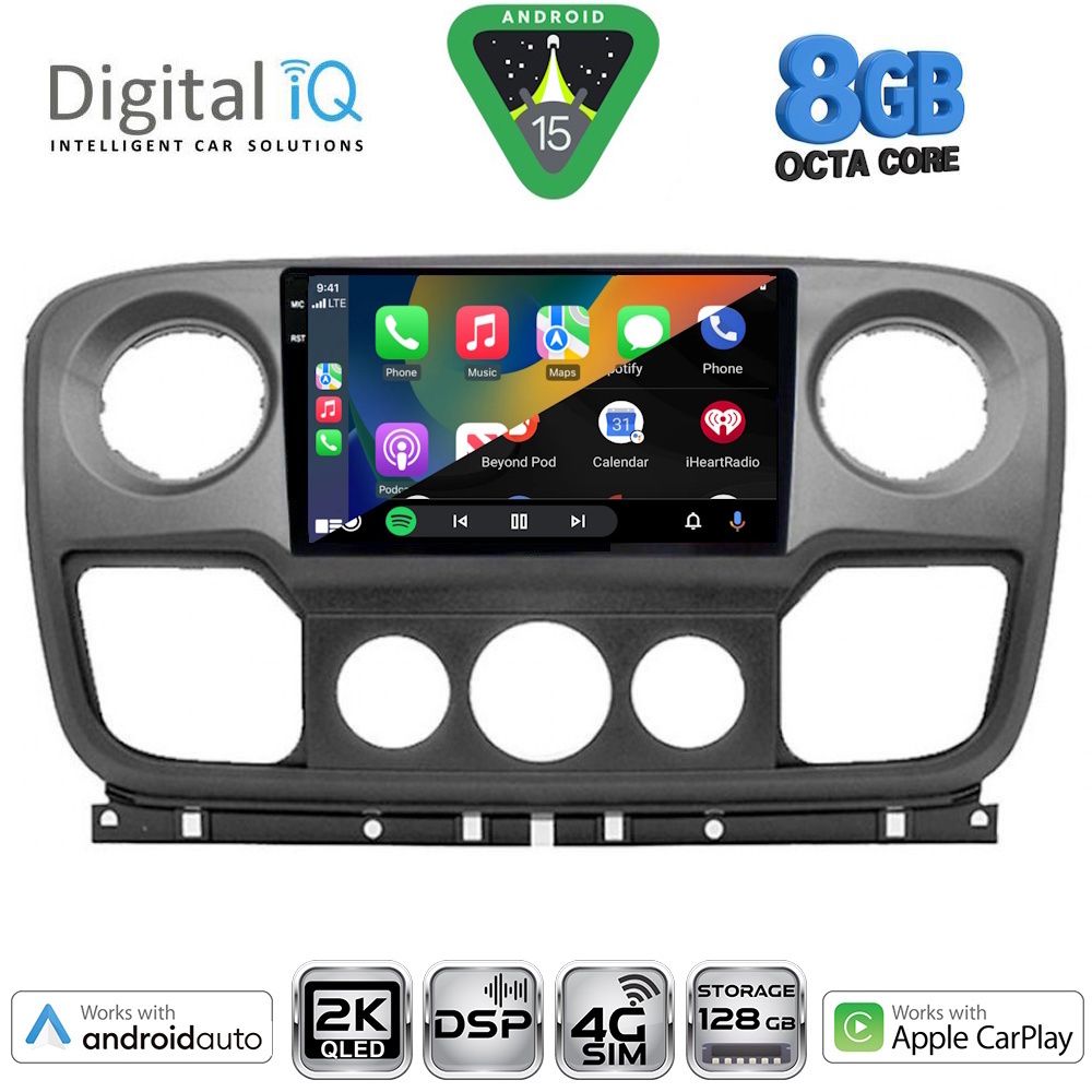 DIGITAL IQ BXF 11463_CPAA (10inc) MULTIMEDIA TABLET for NISSAN NV400 - OPEL MOVANO - RENAULT MASTER mod. 2010-2020 - DIGITAL IQ BXF 11463_CPAA