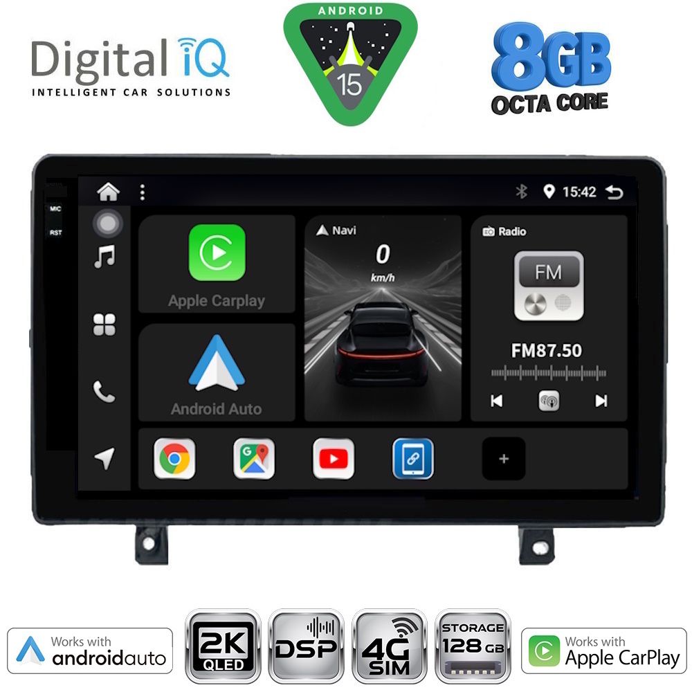 Οθόνη Opel Astra H 2004 - 2010 με CarPlay, Android Auto, GPS, Bluetooth - DIGITAL IQ BXF 11485_CPAA (9inc)