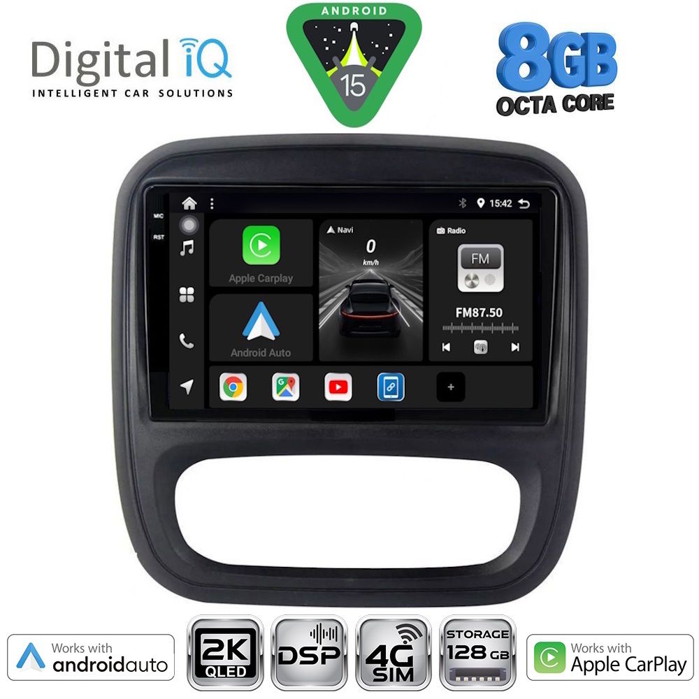 DIGITAL IQ BXF 11499_CPAA (9inc) MULTIMEDIA TABLET for OPEL VIVARO – RENAULT TRAFIC – FIAT TALENDO – NISSAN NV 300 mod. 2014-2019 - DIGITAL IQ BXF 11499_CPAA