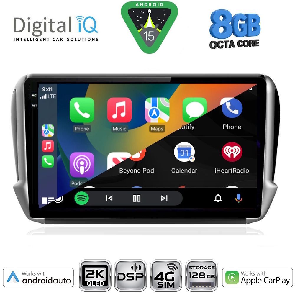 DIGITAL IQ BXF 11508_CPAA (10inc) MULTIMEDIA TABLET for PEUGEOT 208-2008 mod. 2012-2021 - DIGITAL IQ BXF 11508_CPAA