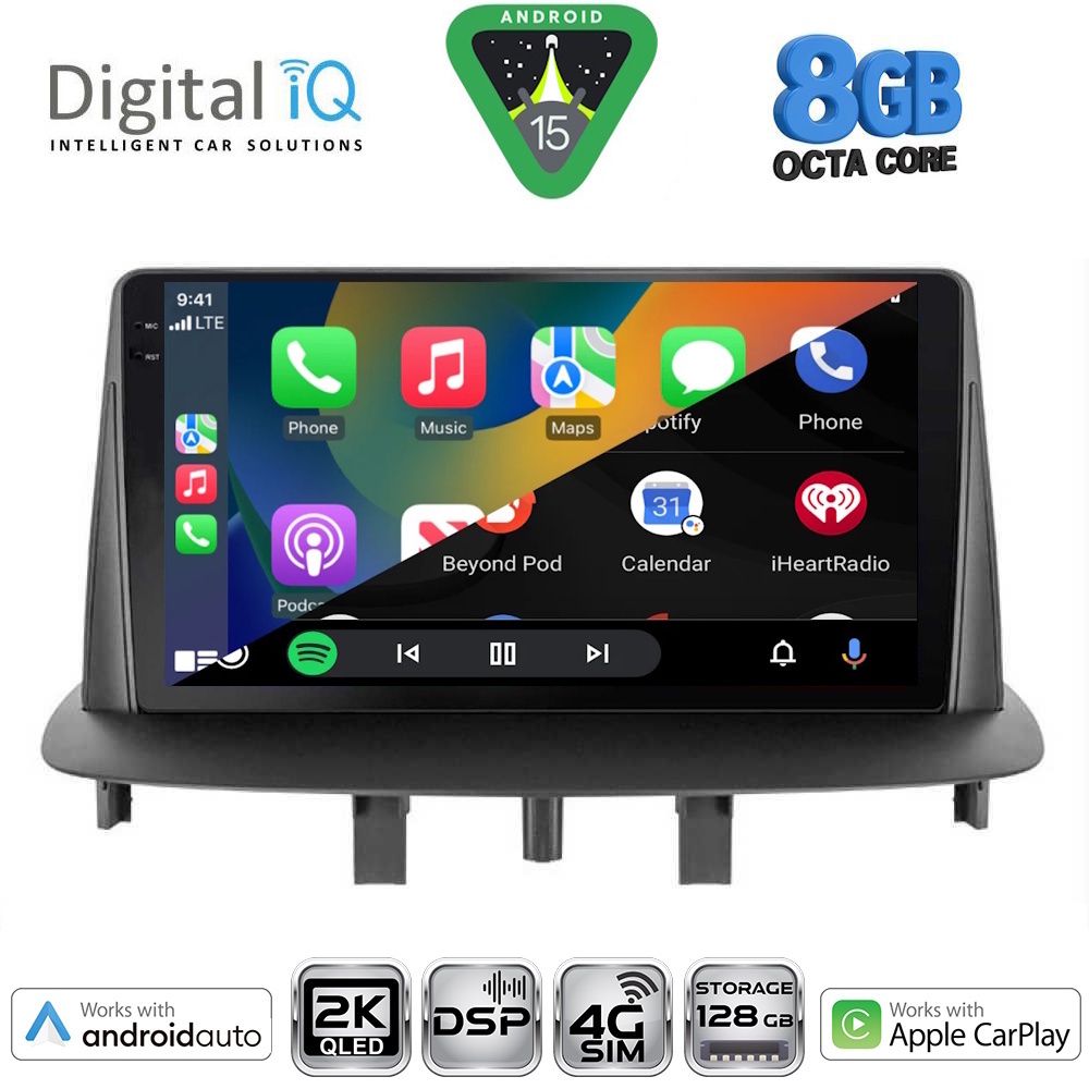 DIGITAL IQ BXF 11556_CPAA (9inc) MULTIMEDIA TABLET for RENAULT MEGANE 3 mod. 2009-2016 - DIGITAL IQ BXF 11556_CPAA