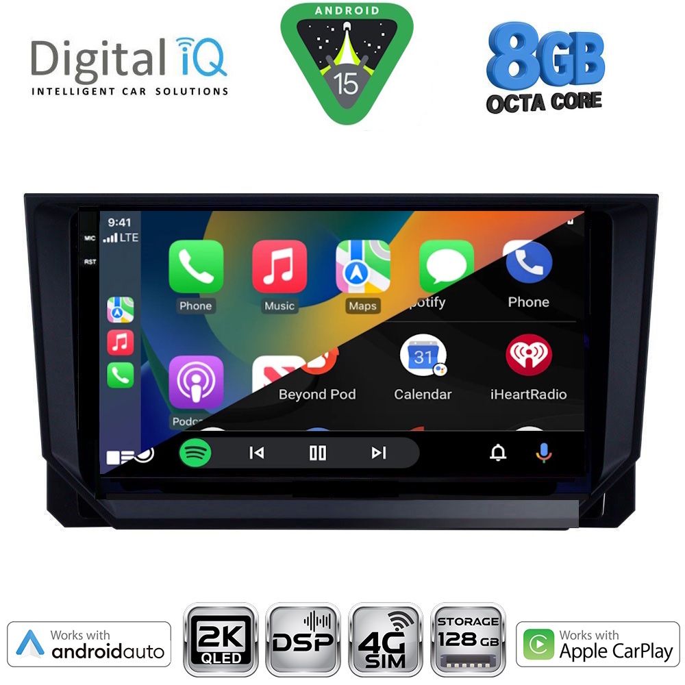 DIGITAL IQ BXF 11573_CPAA (9inc) MULTIMEDIA TABLET for SEAT ARONA - IBIZA mod. 2018-2026 - DIGITAL IQ BXF 11573_CPAA
