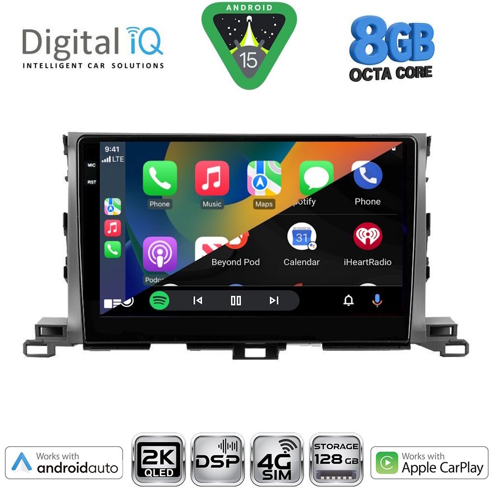 DIGITAL IQ BXF 11700_CPAA (10inc) MULTIMEDIA TABLET for TOYOTA HIGHLANDER mod. 2014-2019 - DIGITAL IQ BXF 11700_CPAA