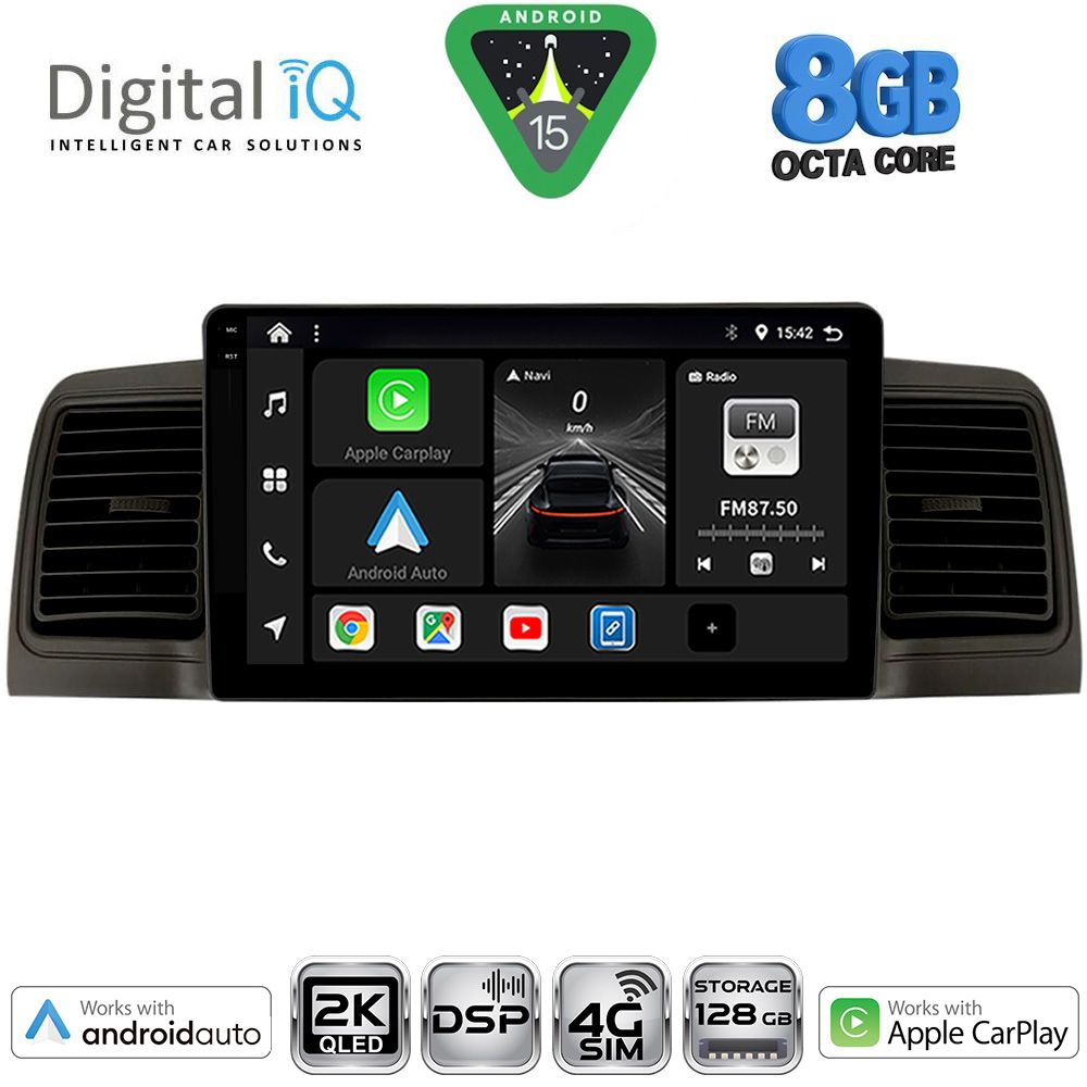 DIGITAL IQ BXF 11712BL_CPAA (9inc) MULTIMEDIA TABLET for TOYOTA COROLLA mod. 2001-2006 (BLACK) - DIGITAL IQ BXF 11712_CPAA