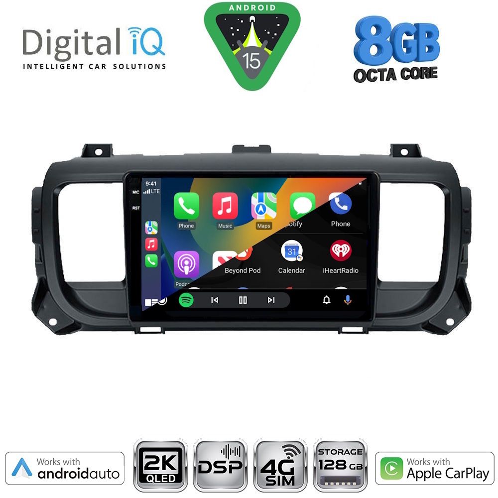 DIGITAL IQ BXF 11729_CPAA (9inc) MULTIMEDIA TABLET for CITROEN JUMPY-SPACETOURER – PEUGEOT EXPERT-TRAVELLER - TOYOTA PROACE mod.2016-2026 - DIGITAL IQ BXF 11729_CPAA