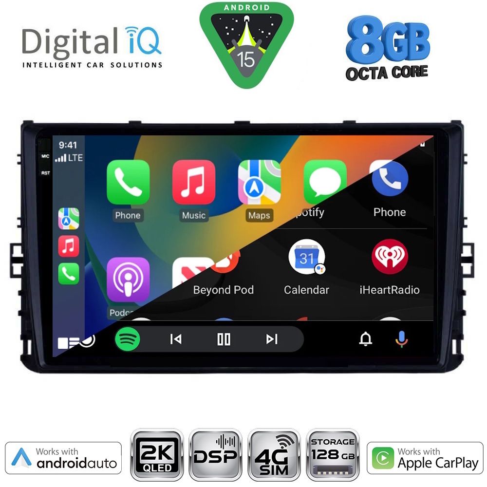 DIGITAL IQ BXF 11758_CPAA (9inc) MULTIMEDIA TABLET for VW POLO – TROC – TCROSS mod. 2017-2026 - DIGITAL IQ BXF 11758_CPAA