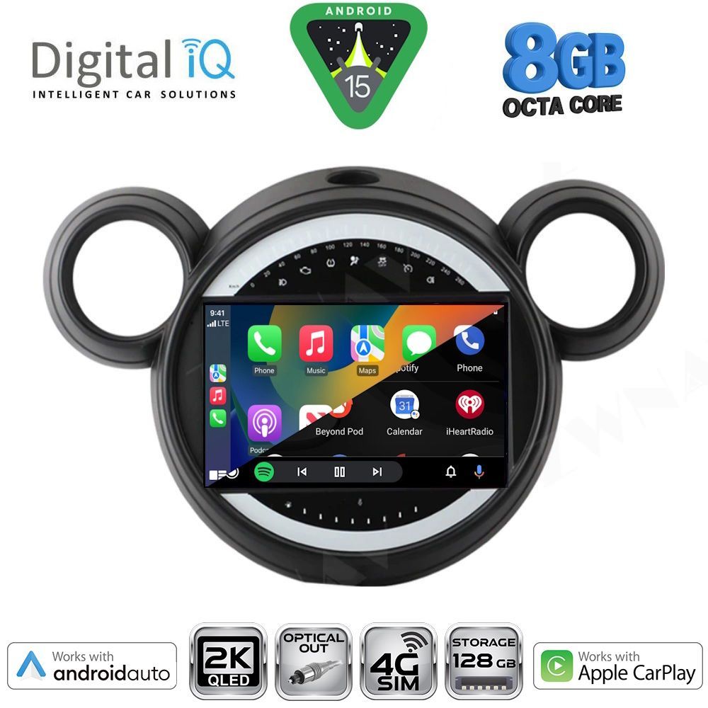 DIGITAL IQ BXK 20065_CPAA (9inc) MULTIMEDIA TABLET for MINI COUNTRYMAN (R60) mod. 2010-2016 - PACEMAN (R61) mod. 2013-2016 - DIGITAL IQ BXK 20065_CPAA
