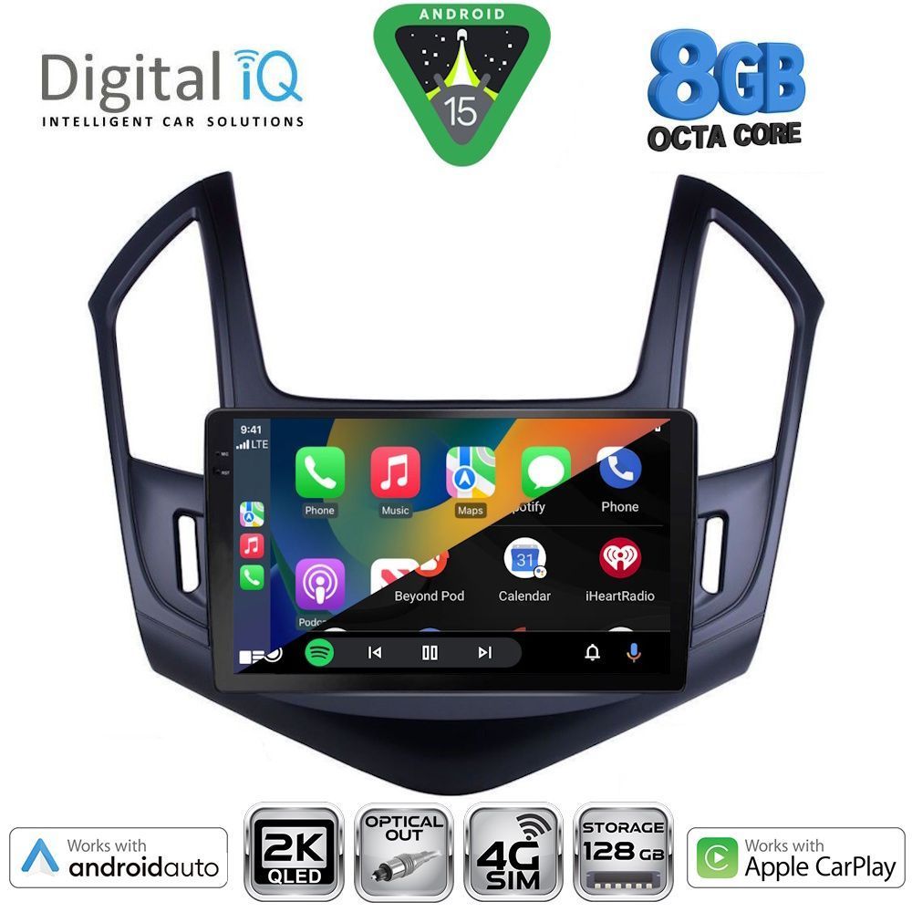 DIGITAL IQ BXK 20077_CPAA (9inc) MULTIMEDIA TABLET for CHEVROLET CRUZE mod. 2013-2015 - DIGITAL IQ BXK 20077_CPAA
