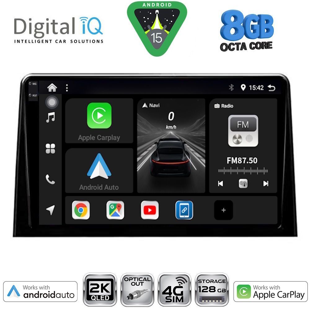 DIGITAL IQ BXK 20082_CPAA (10inc) MULTIMEDIA TABLET for CITROEN BERLINGO – OPEL COMBO – PEUGEOT PARTNER – TOYOTA PROACE mod. 2018-2026 - FIAT DOBLO mod. 2022-2026 - DIGITAL IQ BXK 20082_CPAA