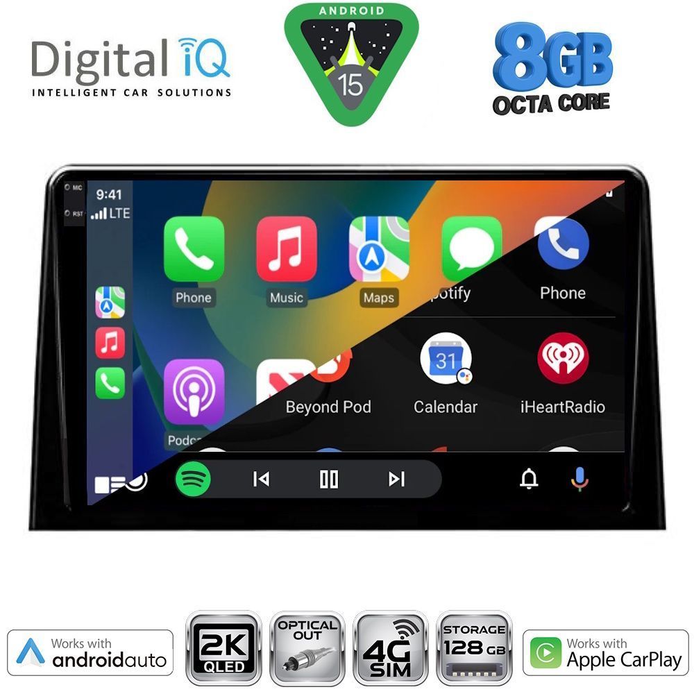 DIGITAL IQ BXK 20082_CPAA (10inc) MULTIMEDIA TABLET for CITROEN BERLINGO – OPEL COMBO – PEUGEOT PARTNER – TOYOTA PROACE mod. 2018-2026 - FIAT DOBLO mod. 2022-2026 - DIGITAL IQ BXK 20082_CPAA