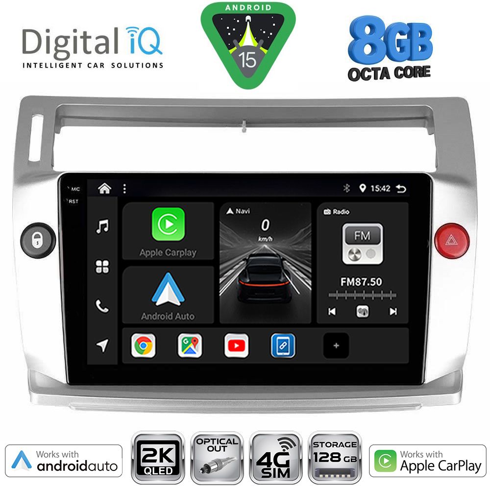 DIGITAL IQ BXK 20084SL_CPAA (9inc) MULTIMEDIA TABLET for CITROEN C4  mod. 2004-2011 (SILVER) - DIGITAL IQ BXK 20084_CPAA