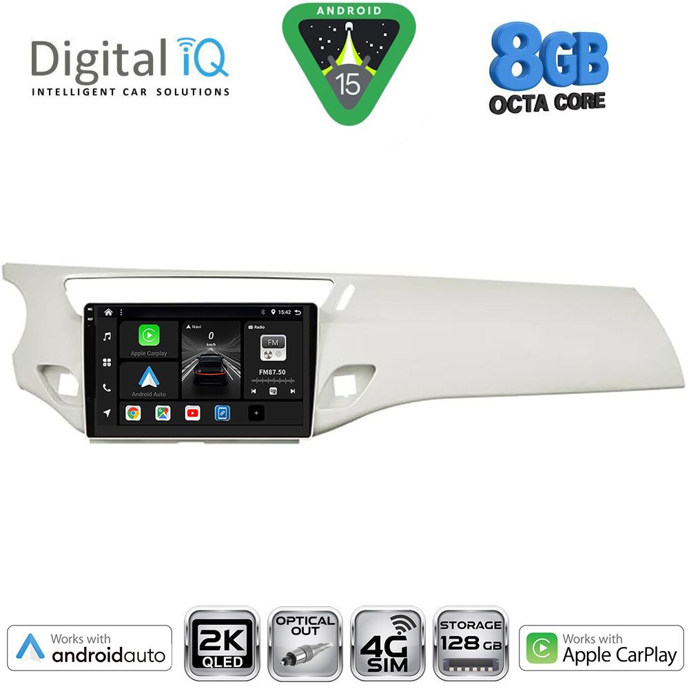 DIGITAL IQ BXK 20092WH_CPAA (9inc) MULTIMEDIA TABLET for CITROEN C3 - DS3 mod. 2009-2016 (WHITE) - DIGITAL IQ BXK 20092_CPAA